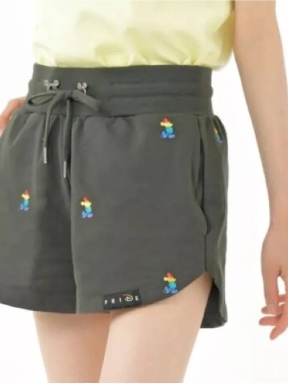 Women’s Disney Pride Collection Rainbow Gray Mickey Mouse Shorts - Size XL